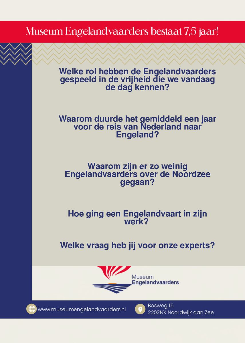 Achterzijde van de flyer, met de vragen die de museumexperts op de open dag beantwoorden