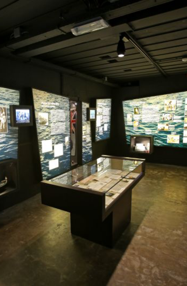 Het interieur van Museum Engelandvaarders