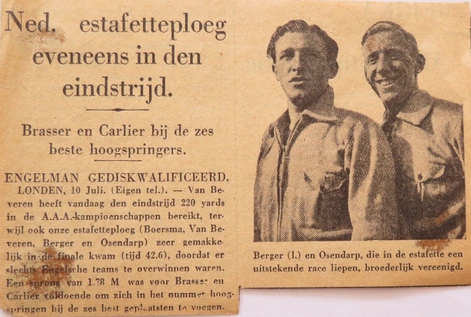 Olympiër en Jonker in verzet: Gerard Antoine Jan Carlier (1917-1995), deel 1