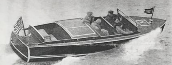 Een runabout van het type waarmee de vijf op pad gingen